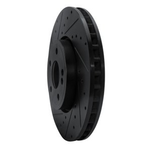 Mercedes-Benz A220 Brake Rotor (1) - Front Left - R1 Concepts - Drilled & Slotted - Black - `19-`26 Mercedes-Benz A220 Brake Rotor (1) - Front Left - R1 Concepts - Drilled & Slotted - Black - `19-`26